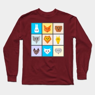 Minimalist Animal Portraits Long Sleeve T-Shirt